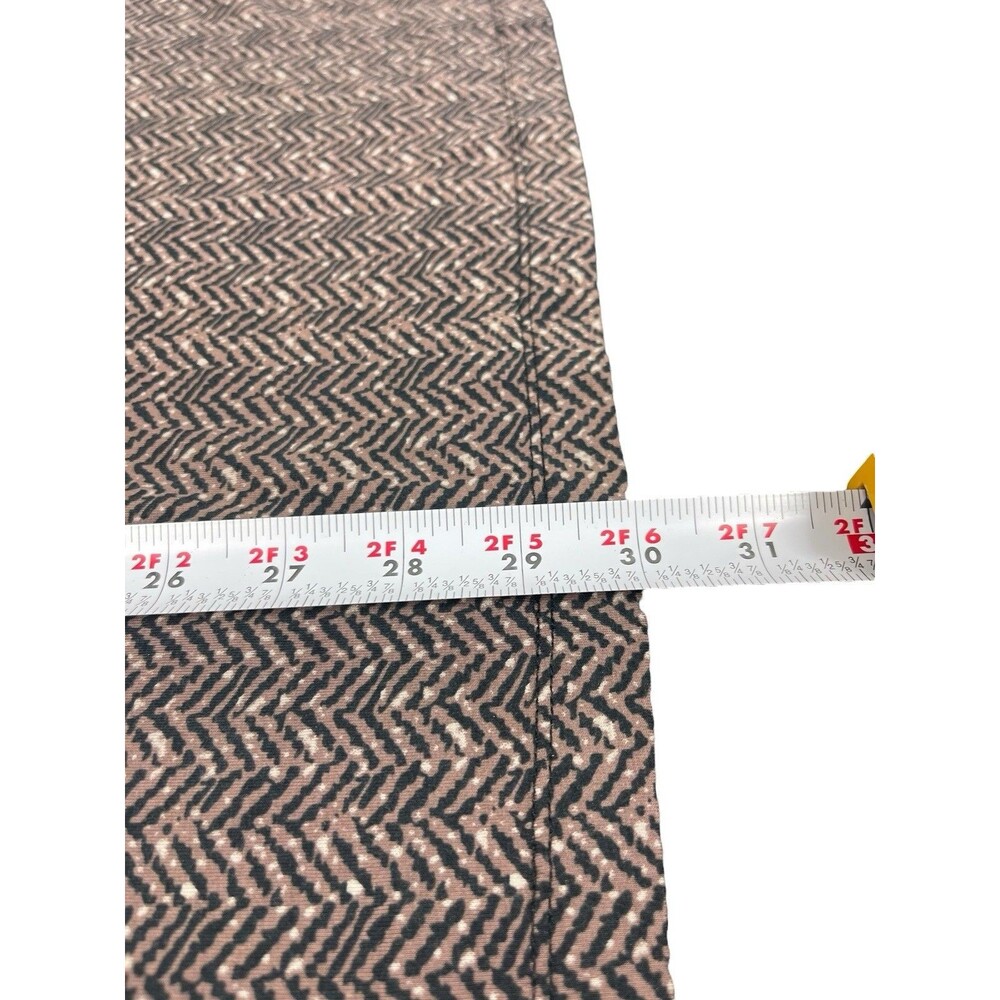 Soft Surroundings 2X Herringbone Print Long Sleeve Top Velvet Embroidered Collar - Picture 9 of 13